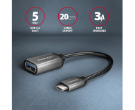 Axagon RUCM-AFAC, redukcja kabla USB-C (M) - USB-A (F), 20cm - 1353484 - zdjęcie 7